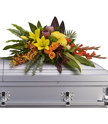 Island Memories Casket Spray by Teleflora