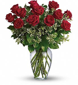 Always on My Mind.Long stem red roses with beautiful foliage