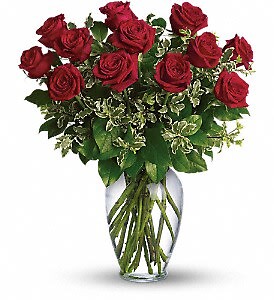 Always on My Mind.12 Long stems red roses with beautiful foliage