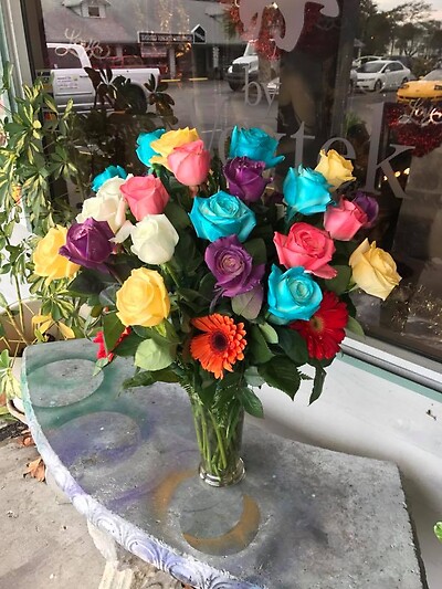 mixed colors of 24  roses