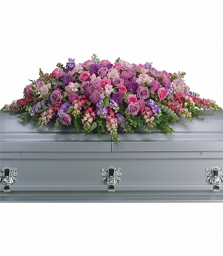 Lavender Tribute Casket Spray by Teleflora