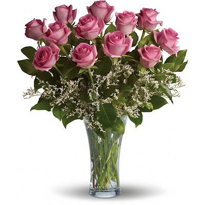 Make Me Blush - Dozen Long Stemmed Pink Roses