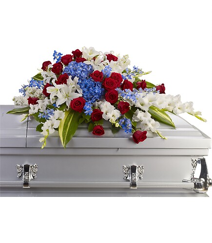 Distinguished Service Casket Spray by Teleflora