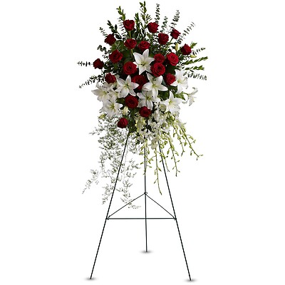 Lily and Rose Tribute Spray by Teleflora