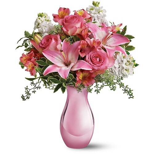 Pink Reflections Bouquet with Roses