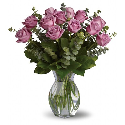 Lavender Wishes - Dozen Premium Lavender Roses