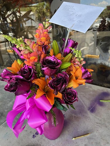 PURPLE METALLIC UNIQUE ROSES